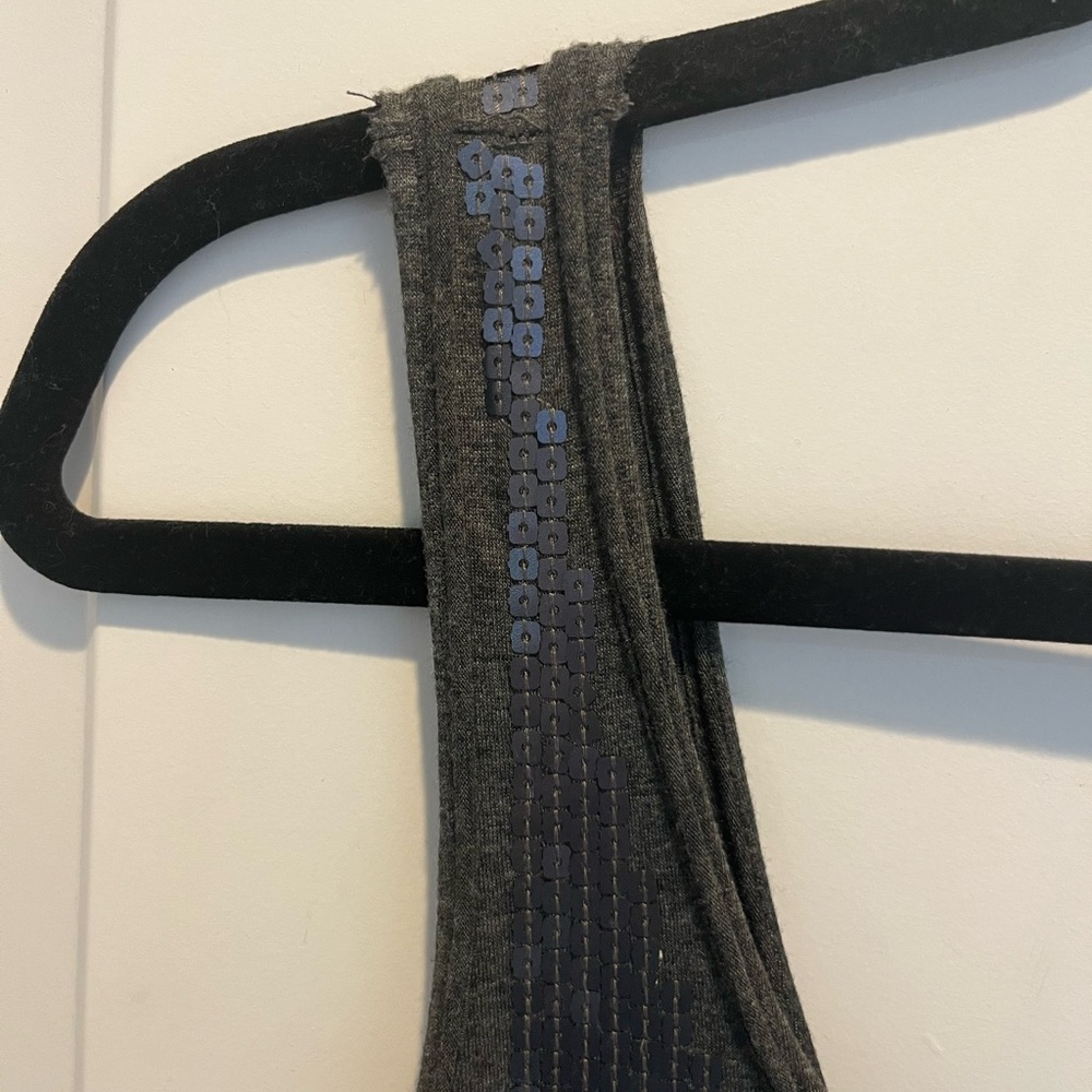 Vince Shimmering Sequin Mini Dress - Dark Gray - Picture 4 of 12